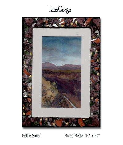 Bethe Sailer, Taos Gorge, Mixed Media